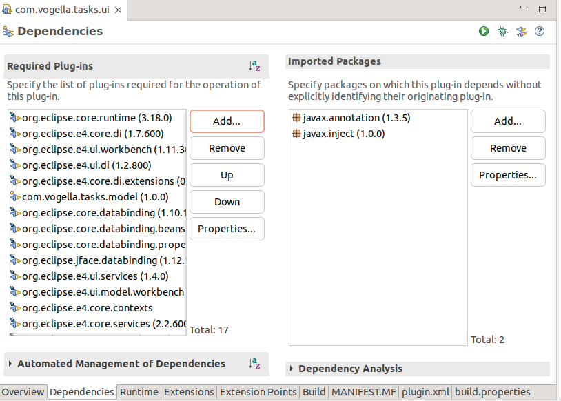 Dependency management