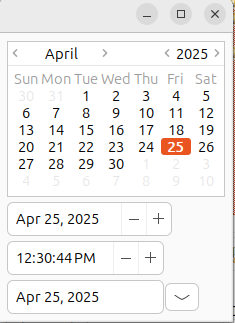 Date Time Widget